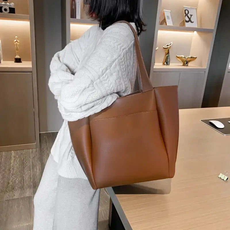 DIANA - Large Soft Leather Hand Bag for School - Image 8