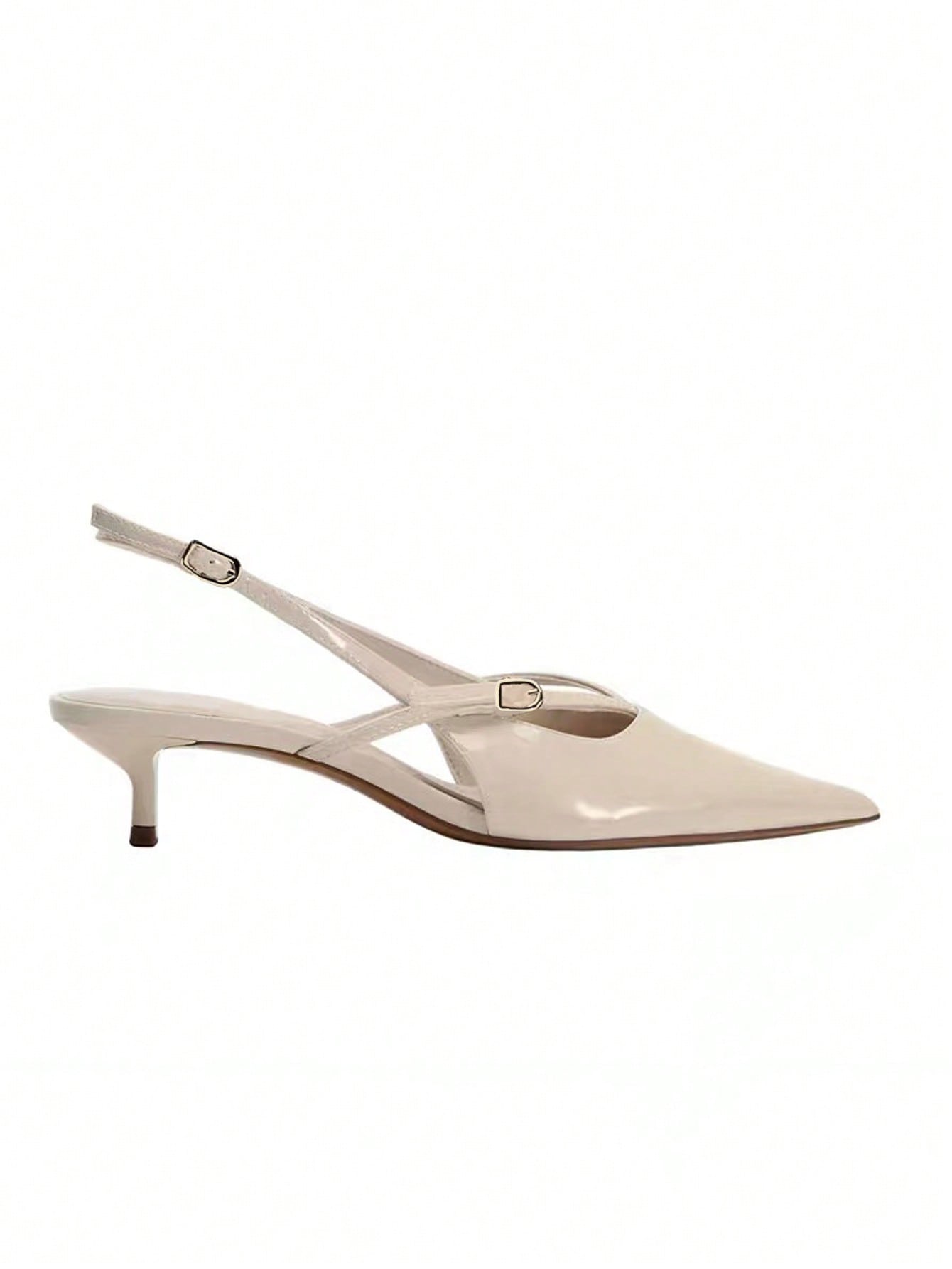 Women's Brown Leather Decorated Block Heel - Image 11