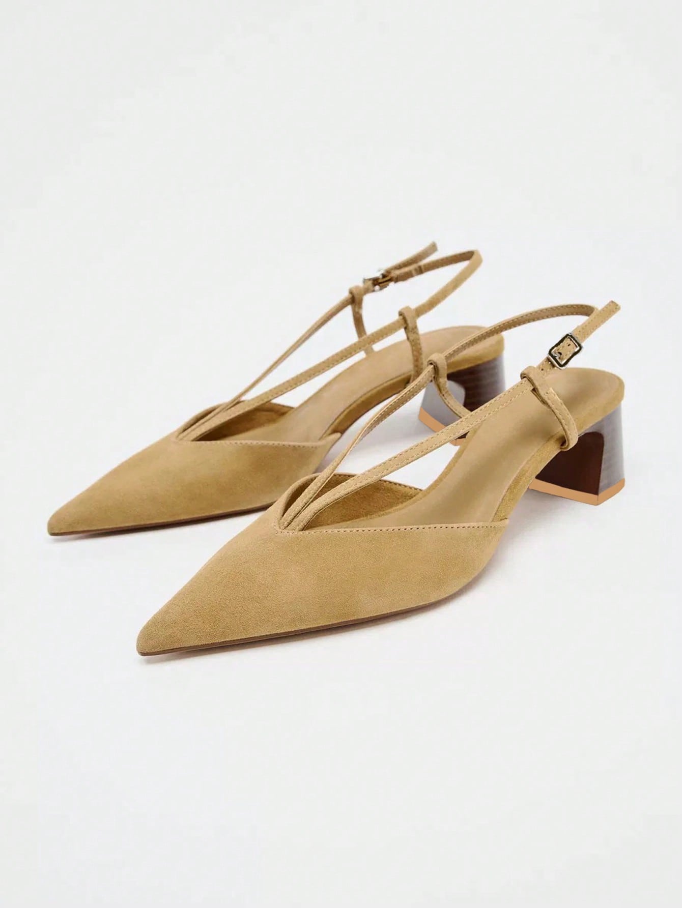 Women's Brown Leather Decorated Block Heel - Image 21