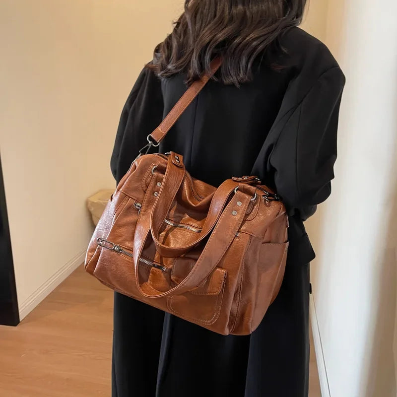 CHLOE - Sac à Main Bandoulière Cuir Grande Capacité - Image 9