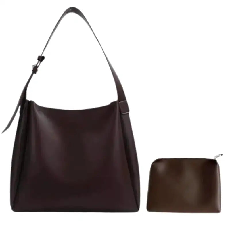 MELPOMENE - Hand bag Shoulder Large Capacity in Leather with Pouch - Image 2