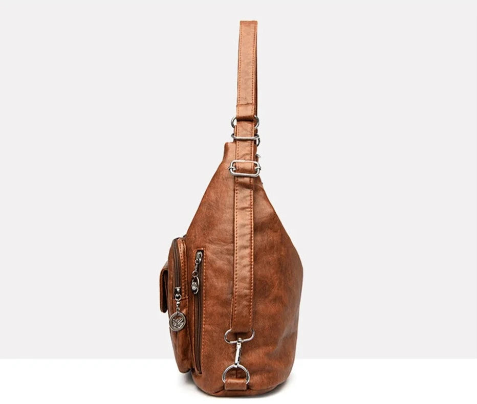 ODALIS - Crossbody Leather Hand Bag with Multiple Pockets - Image 7