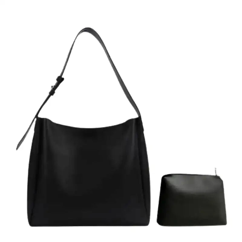 MELPOMENE - Hand bag Shoulder Large Capacity in Leather with Pouch