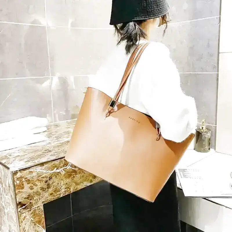 LEA - Large Soft Leather Hand Bag Tote - Image 6
