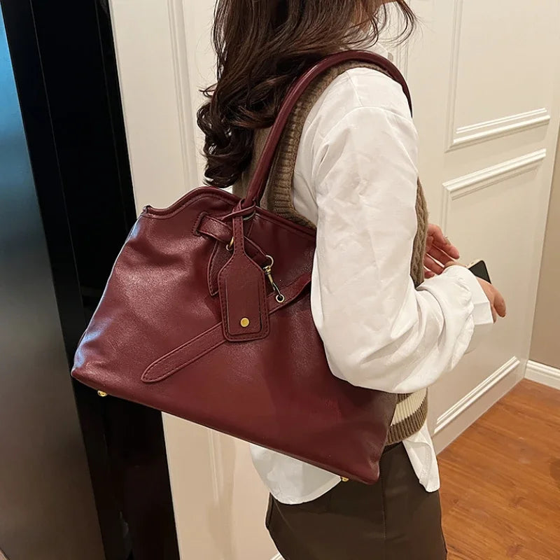 MALYA - Grand Sac à Main en Cuir Lisse - Image 4
