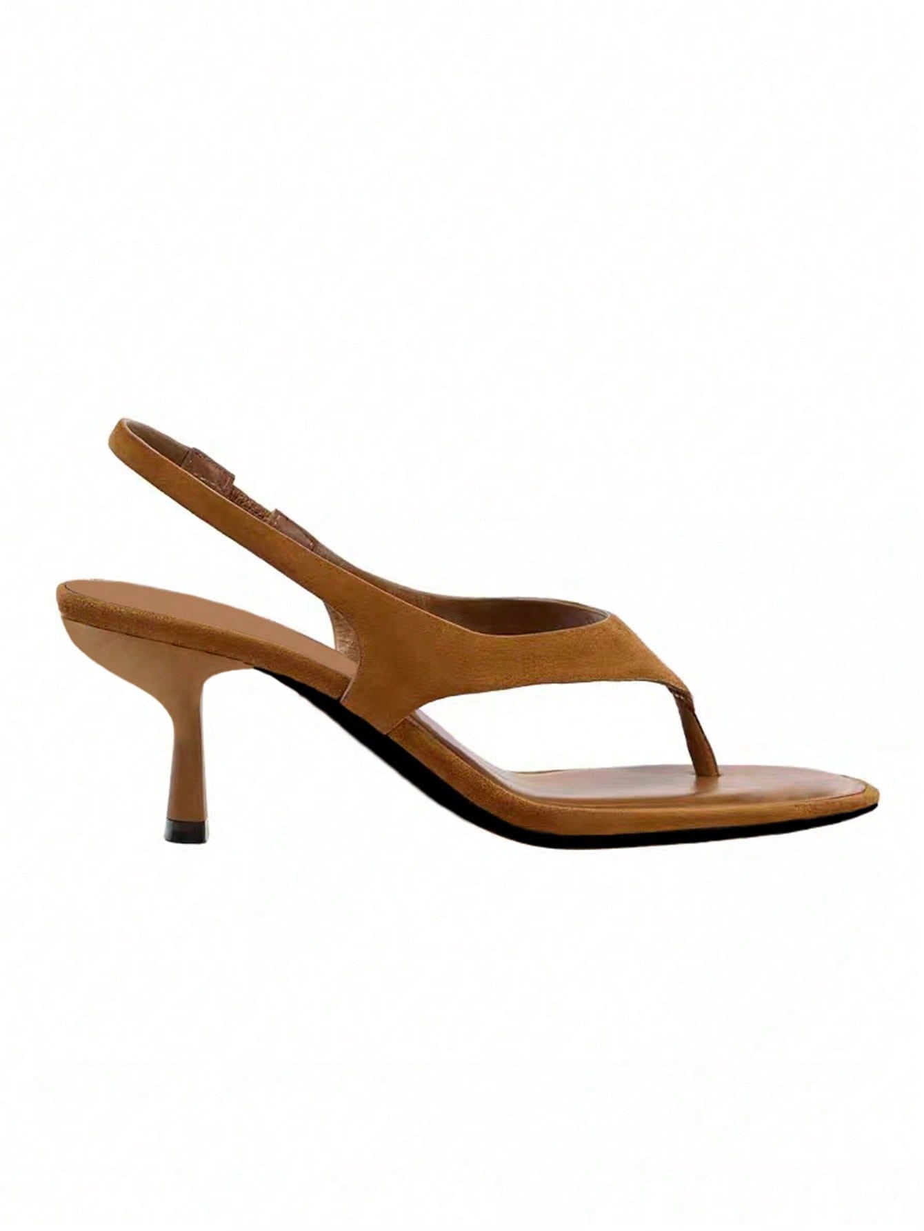 Women's Brown Open Toe High Heel Sandals - Image 5