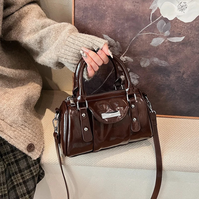 SANDY - Sac à Main en Cuir Vernis Élégant - Image 5