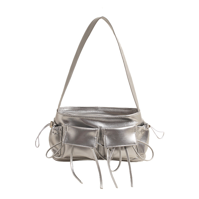 REIS - Sac à Main en Cuir Vernis Élégant avec Bandoulière - Image 4