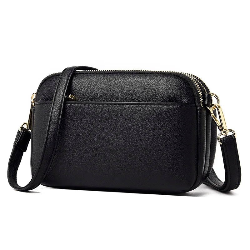 AMANDA - Small Hand Bag with Multiple Pockets in Leather - Image 6