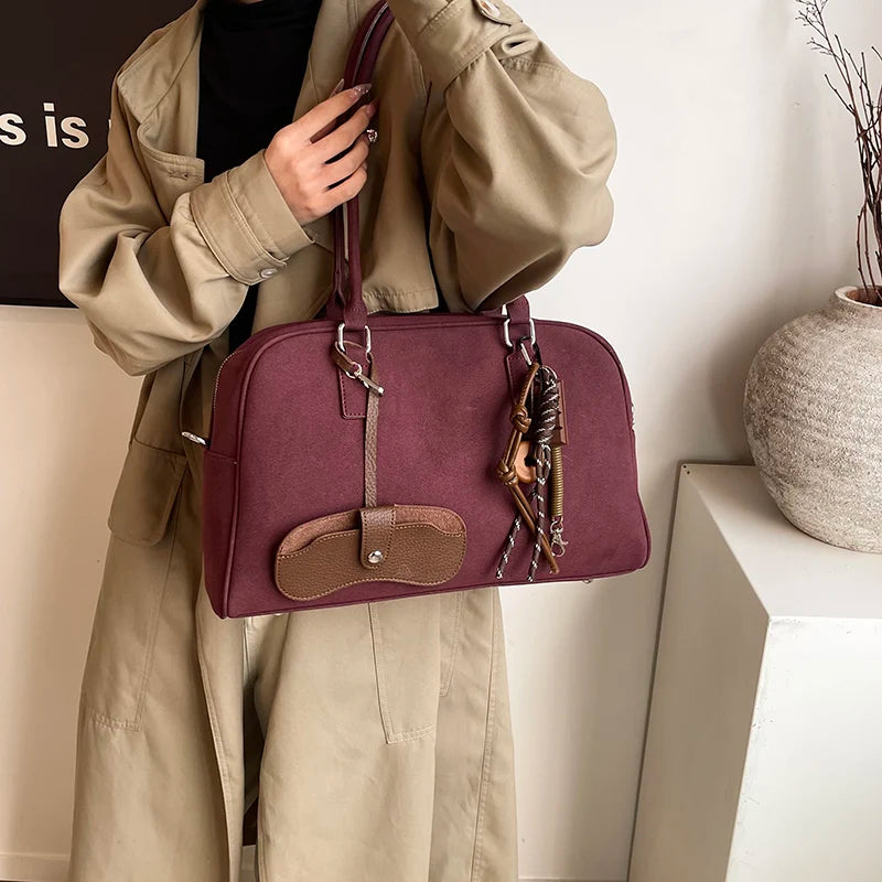 MARIA - Sac à Main de Cours en Bandoulière en Daim - Image 6