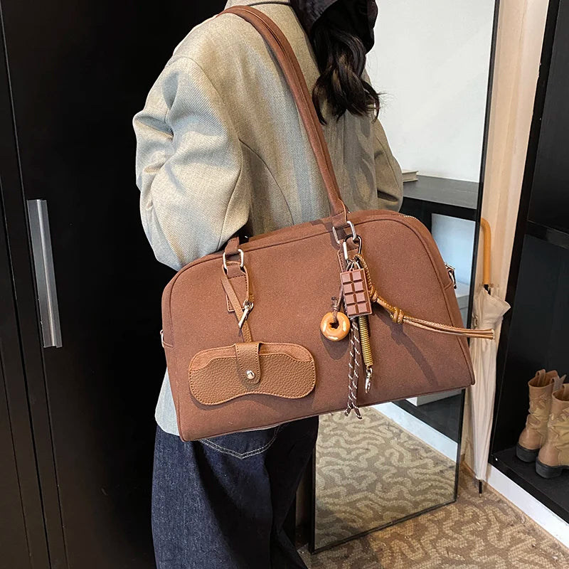 MARIA - Sac à Main de Cours en Bandoulière en Daim - Image 5