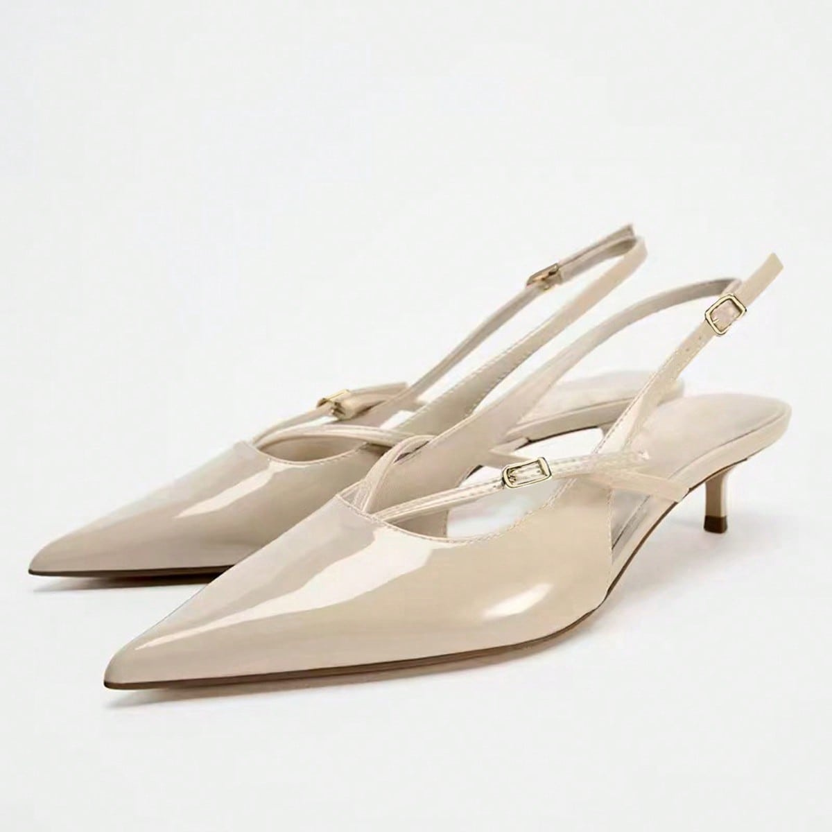 Women's Brown Leather Decorated Block Heel - Image 15