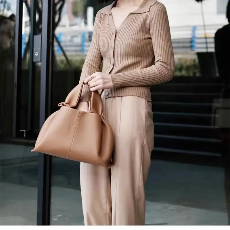 Rosa - Soft Leather Shoulder Hand Bag - Image 6