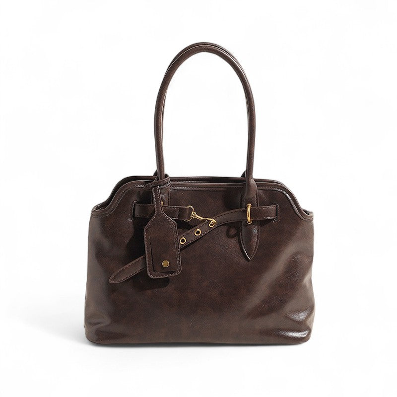 MALYA - Grand Sac à Main en Cuir Lisse - Image 5