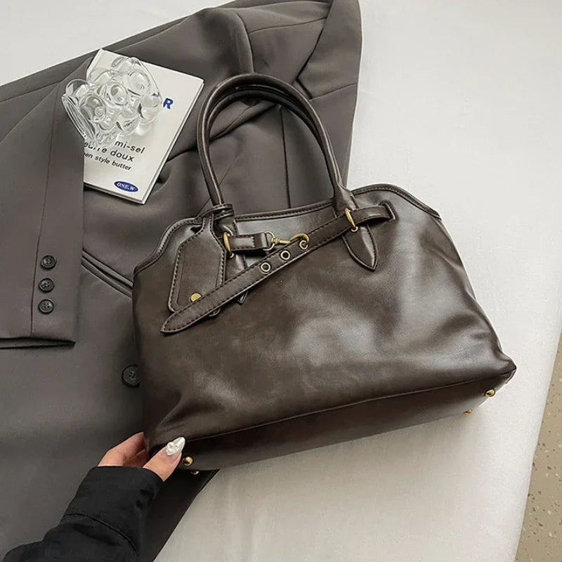MALYA - Grand Sac à Main en Cuir Lisse - Image 6