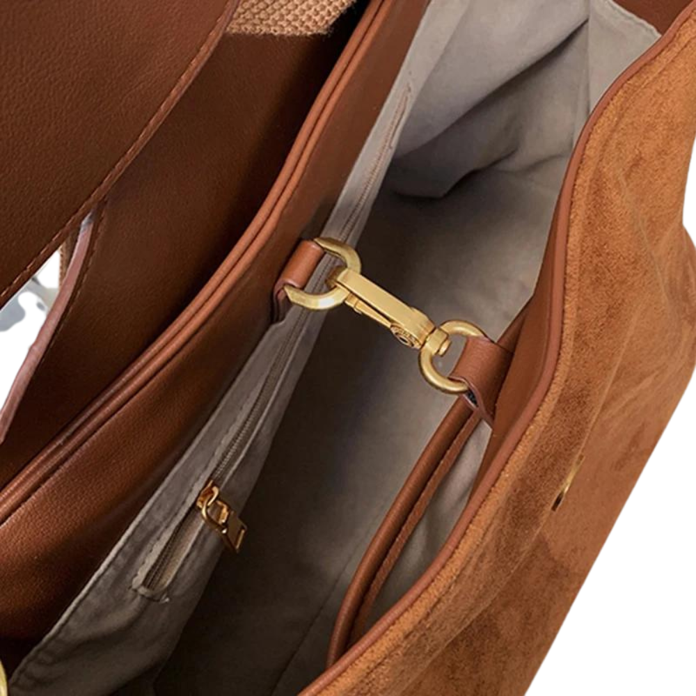 FABIOLA - Shoulder Hand Bag in Suede - Image 3