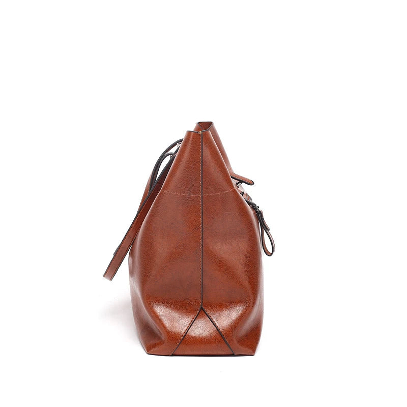 CATARINA - Smooth Leather Hand Bag for School - Image 6