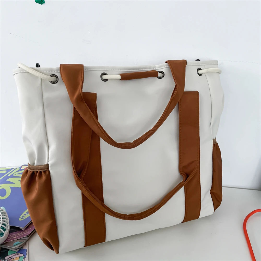 ANA - Hand bag for School with Shoulder Strap in Fabric - Image 2