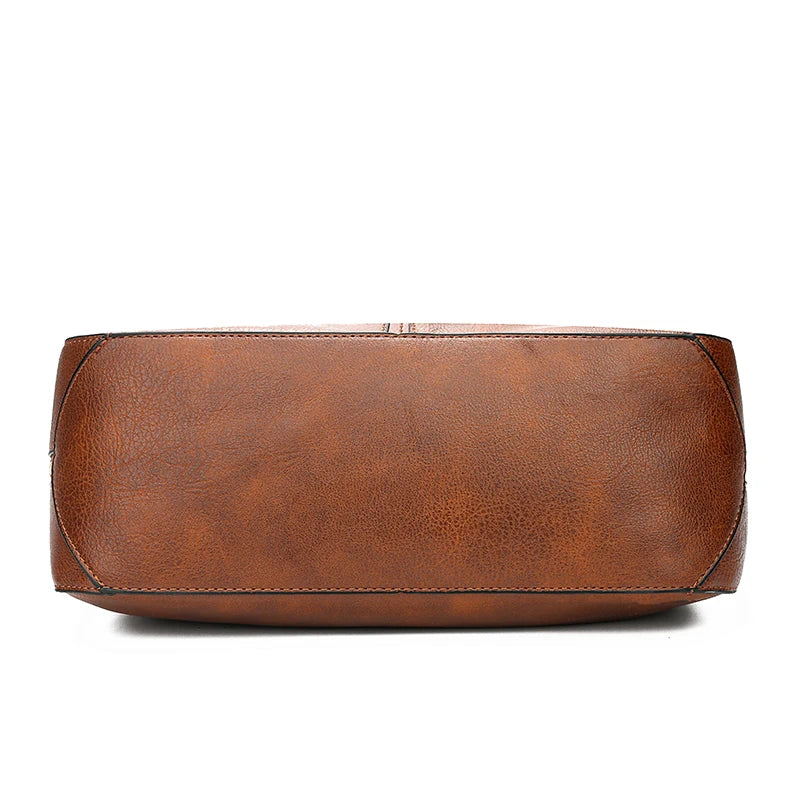 YUDITH - Large Leather Shoulder Hand Bag - Image 7
