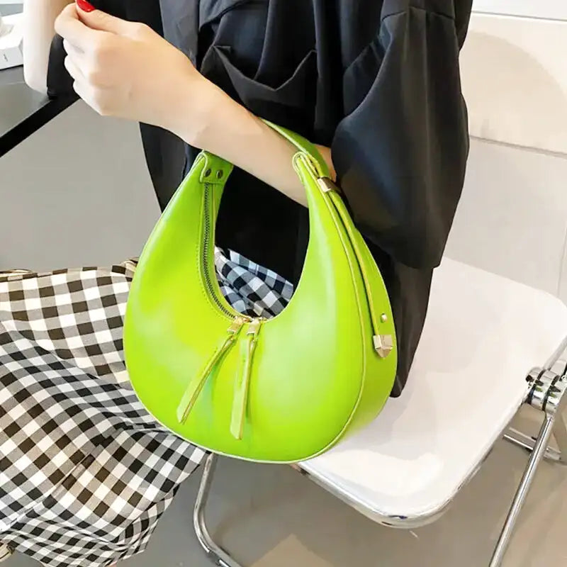ELODIE - Small Luxury Half Moon Hand Bag - Image 5