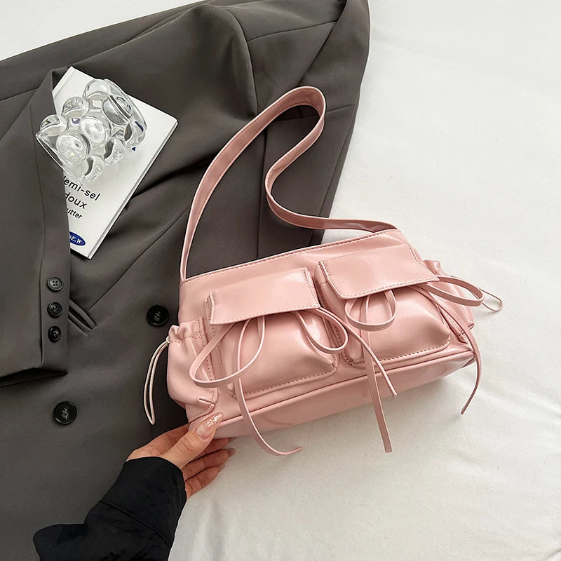 REIS - Sac à Main en Cuir Vernis Élégant avec Bandoulière - Image 12