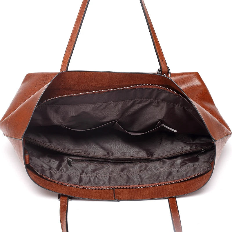 CATARINA - Smooth Leather Hand Bag for School - Image 4