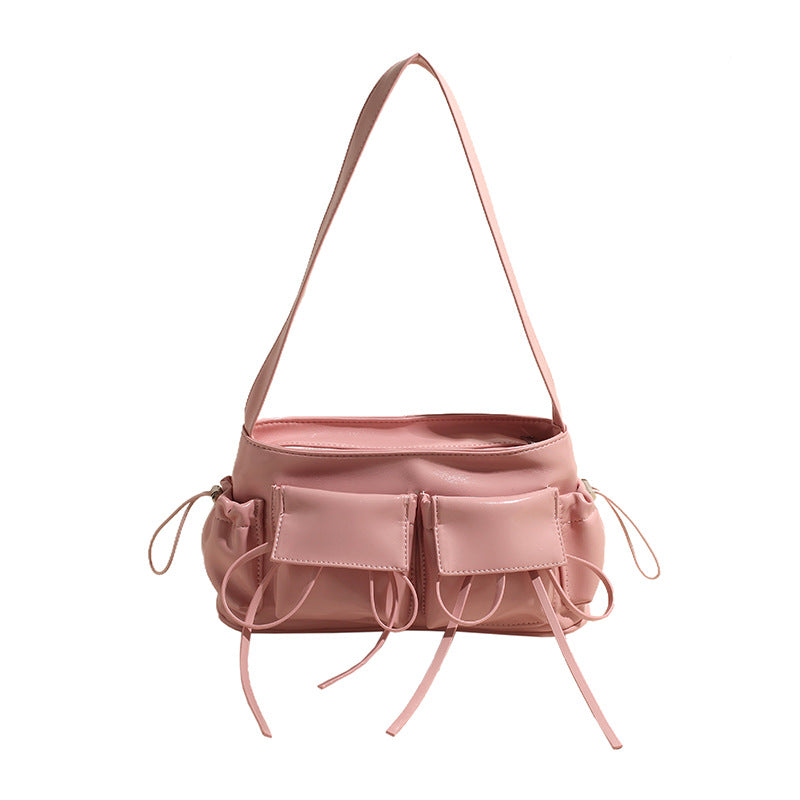 REIS - Sac à Main en Cuir Vernis Élégant avec Bandoulière - Image 3
