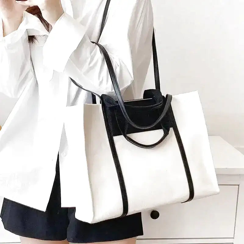 ISABELLE- Hand bag Canvas Shoulder Tote - Image 3