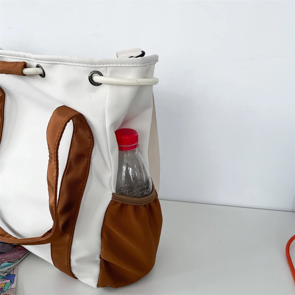 ANA - Hand bag for School with Shoulder Strap in Fabric - Image 5