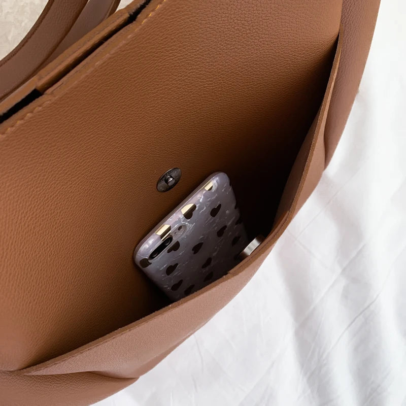 DIANA - Large Soft Leather Hand Bag for School - Image 5