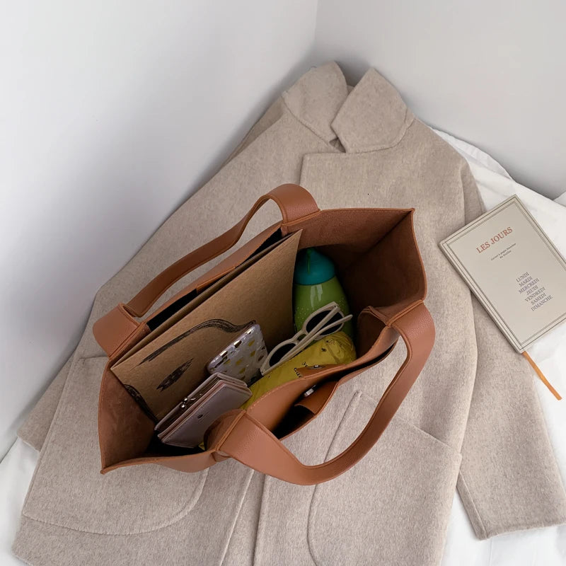 DIANA - Large Soft Leather Hand Bag for School - Image 4