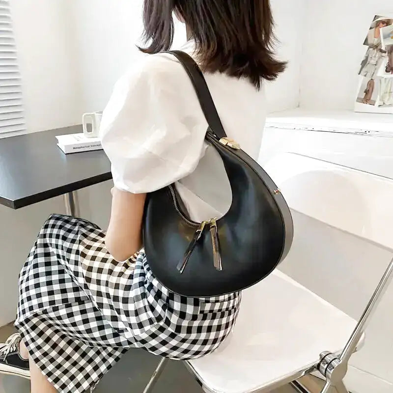 ELODIE - Small Luxury Half Moon Hand Bag - Image 6