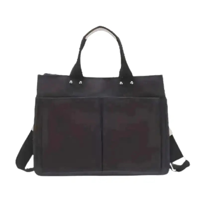 TERPSICHORE - Large Multipocket Hand Bag in Solid Canvas