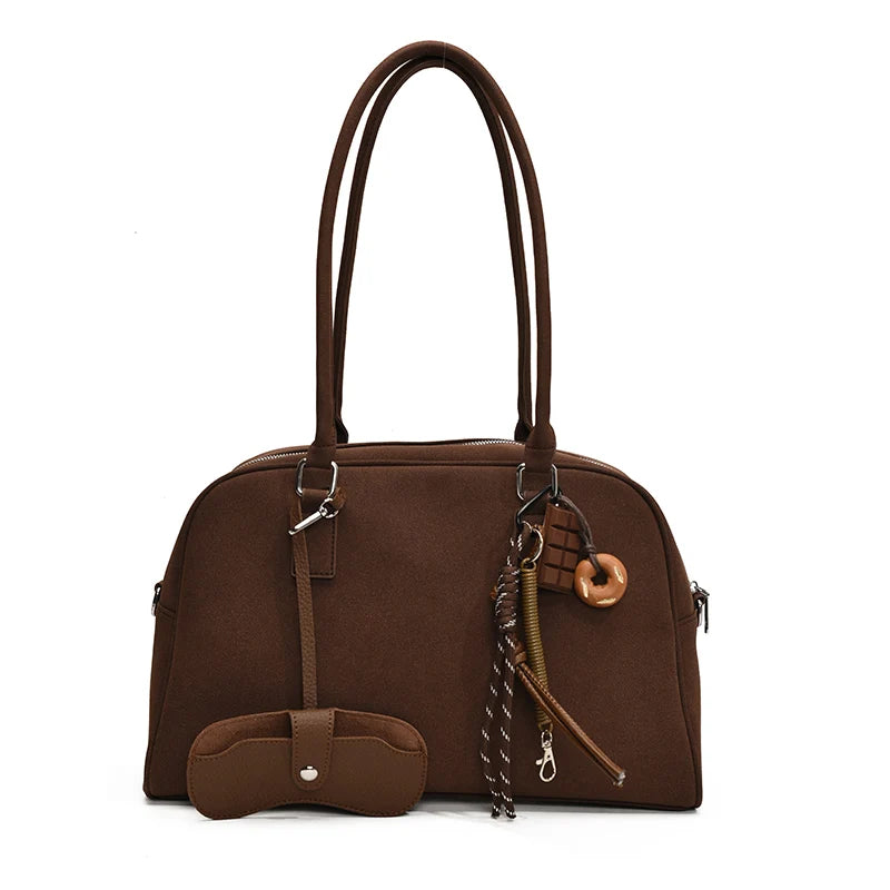 MARIA - Sac à Main de Cours en Bandoulière en Daim - Image 2