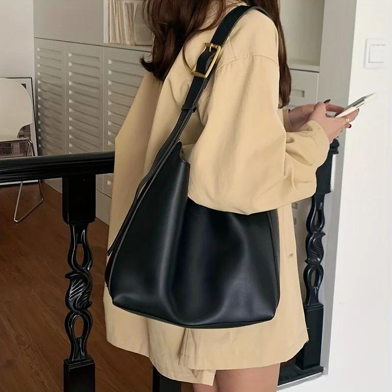 JACQUELINE - Large Hand Bag Shoulder Leather Tote - Image 5