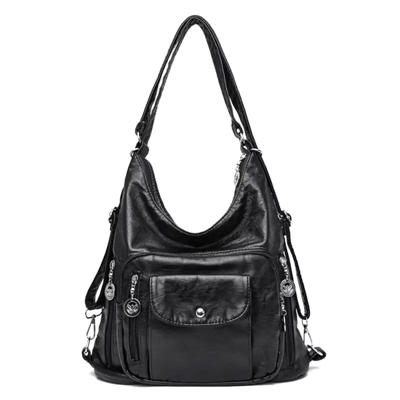 ODALIS - Crossbody Leather Hand Bag with Multiple Pockets - Image 2