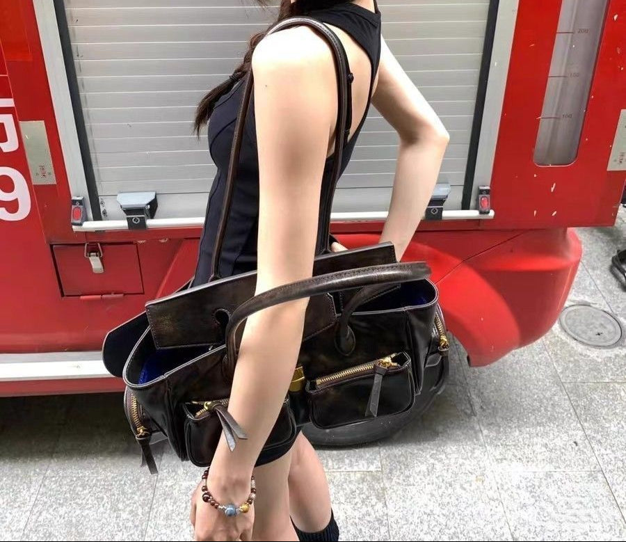 FIOLINE - Sac à Main en Cuir Style Rétro - Image 6