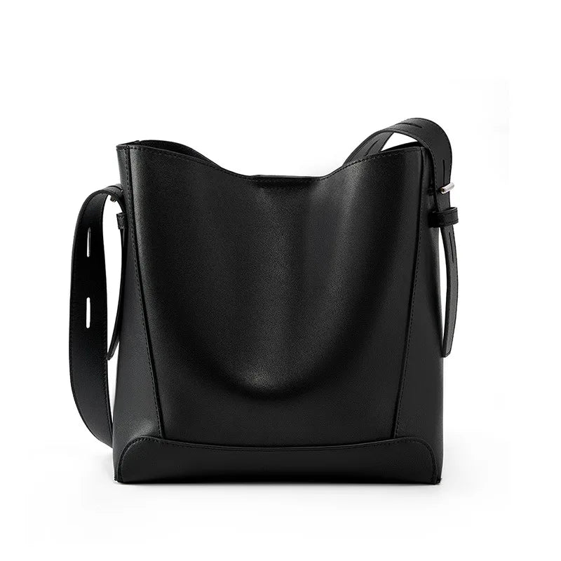 MICA - Sac à Main de Cours de Luxe en Cuir Lisse à Bandoulière