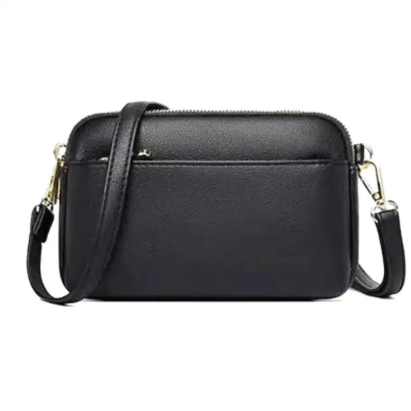 AMANDA - Small Hand Bag with Multiple Pockets in Leather